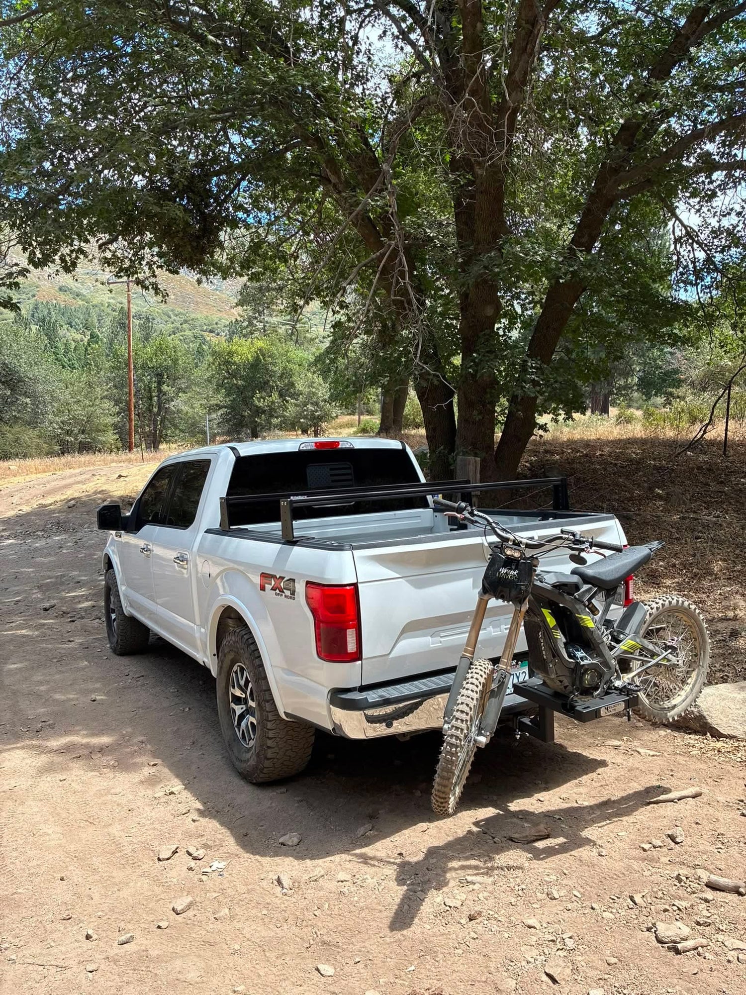 f150 with bike rack velocity volts surron talaria altis