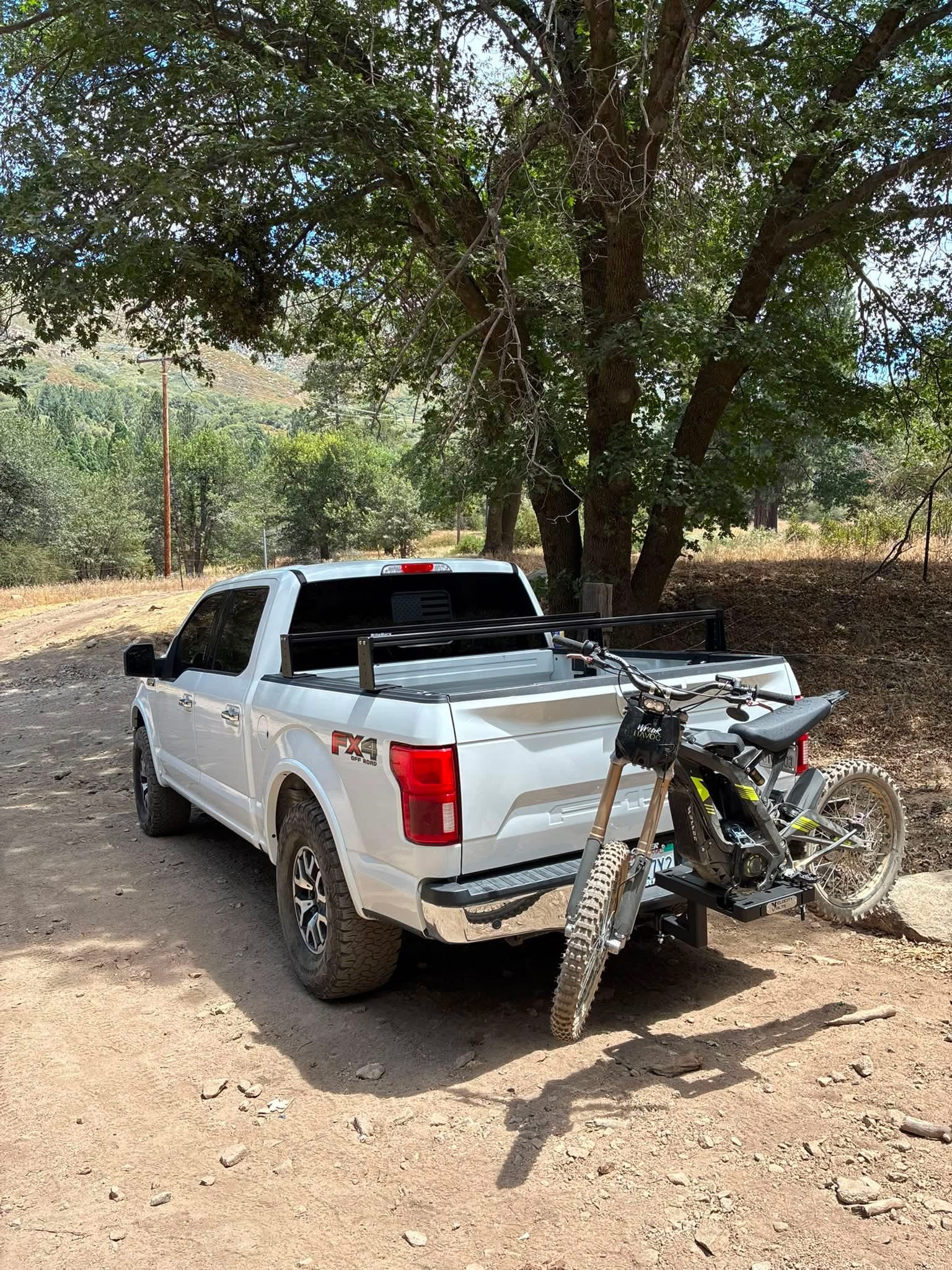 f150 with bike rack velocity volts surron talaria altis