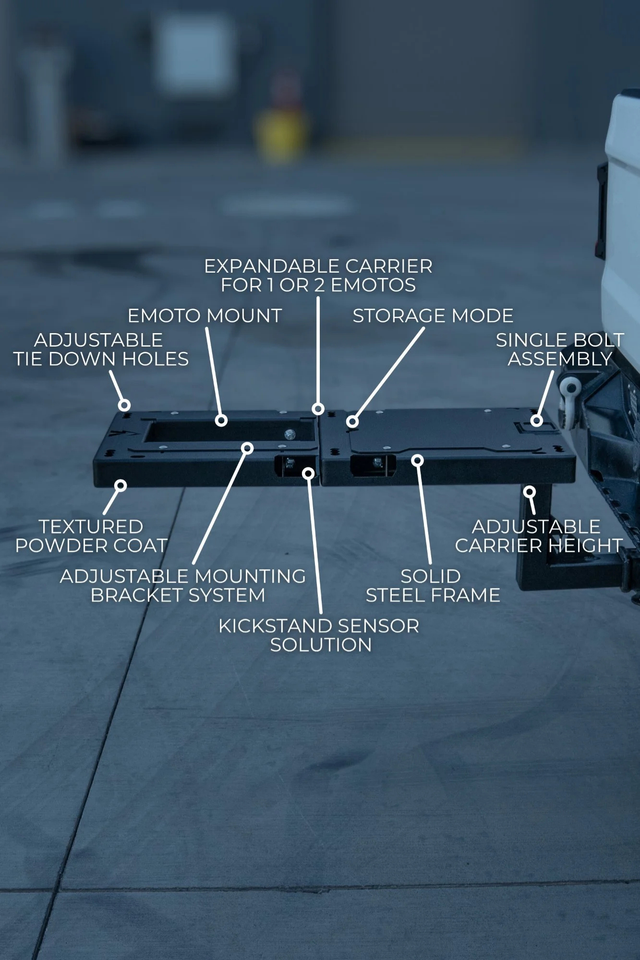 E-moto hitch rack fits Surron, Talaria, Arctic Leopard, E Ride Pro, 79BIKE Falcon, and many more